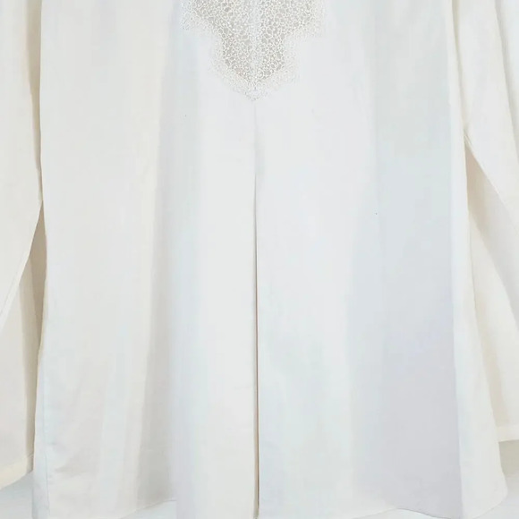 Elie Tahari NWOT Women's Lace Embroidery Button Down Blouse Small‎ Sheer Silk - Picture 11 of 15